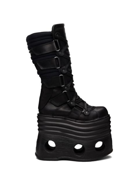 VETEMENTS Black New Rock Edition Platform Tower Boots