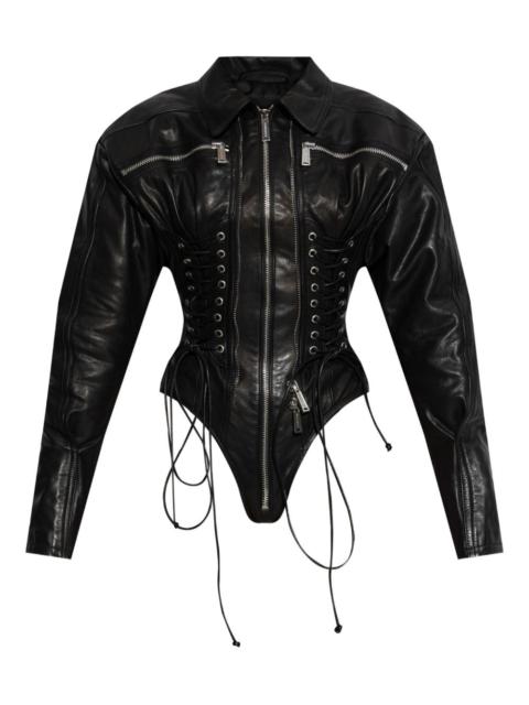 DSQUARED2 Ducati x D2 zip-up lace-up jacket