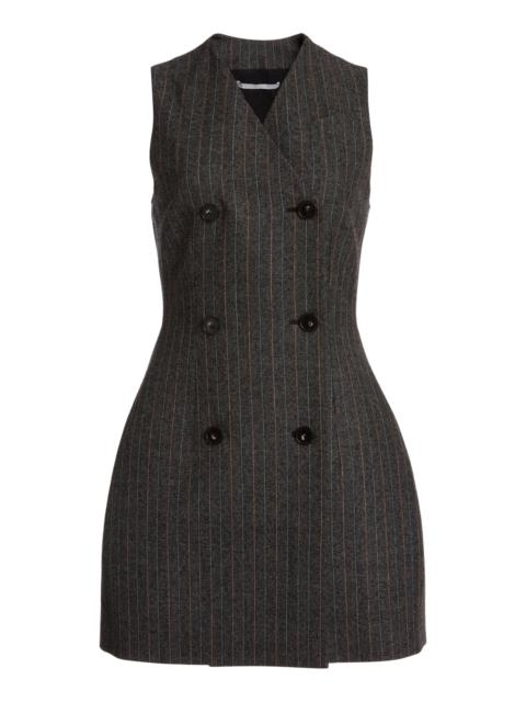 Stella McCartney Moulded Wool Mini Dress grey