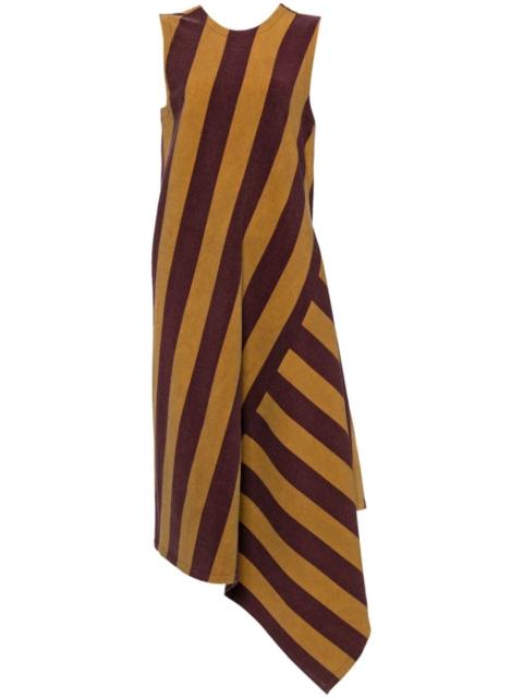 UMA WANG striped asymmetric dress