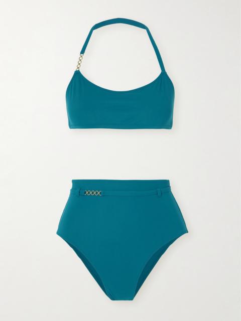 Lido Sessantacinque Chain-embellished Halterneck Bikini