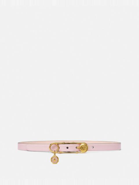 VERSACE Safety Pin Leather Belt 2 cm