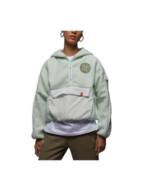 (WMNS) Air Jordan sherpa hooded sweatshirt pullover 'Pistachio Frost Green' FB1635-274