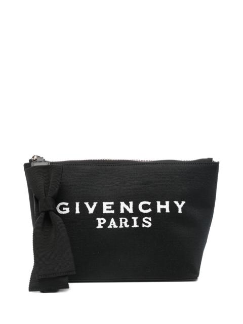 Givenchy Givenchy Bow-detailed Logo Clutch Bag