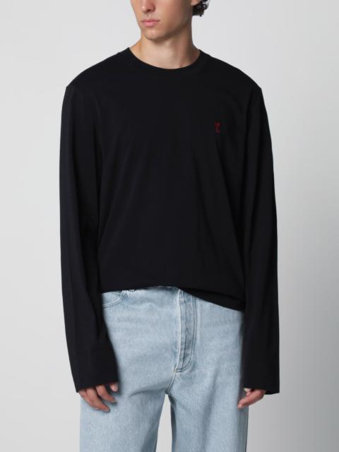 AMI Paris Black Ami De Coeur T-shirt