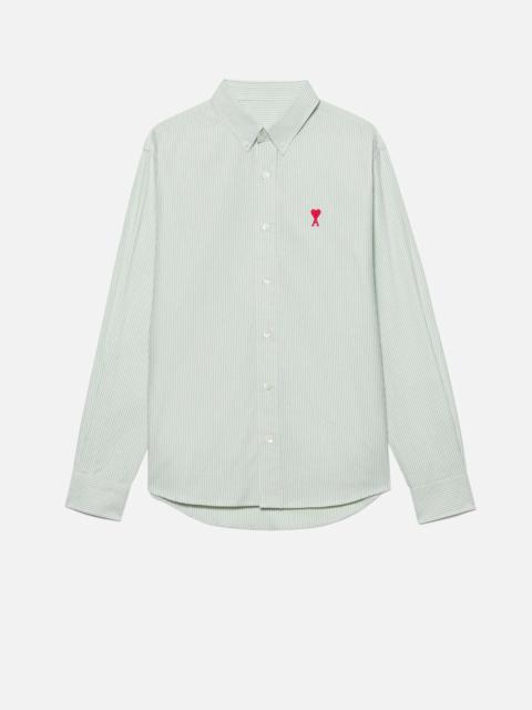 AMI Paris Striped Button-Down Ami De Coeur Shirt