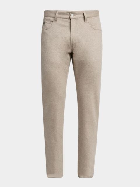GIORGIO ARMANI Men's Cashmere Flannel Slim Five-Pocket Pants