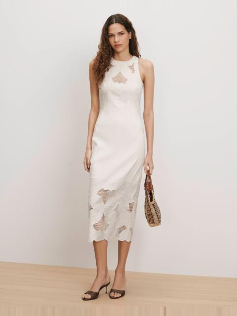 VERONICA BEARD UPTEN EYELET MIDI DRESS