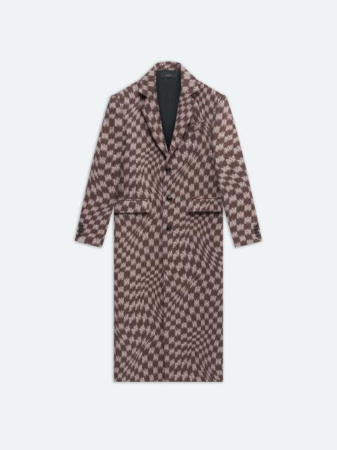 SINGLE BREASTED JACQUARD "WAVY" M.A. OVERCOAT
