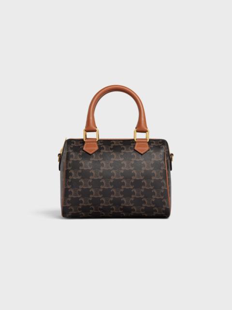 CELINE SMALL BOSTON CUIR TRIOMPHE in Triomphe Canvas and calfskin