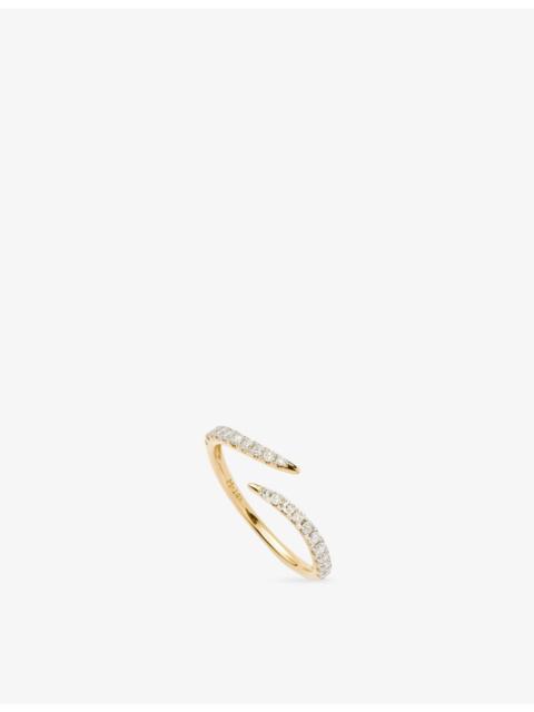 MISSOMA Fine Open Claw 9ct Gold and 0.31ct Diamond Ring