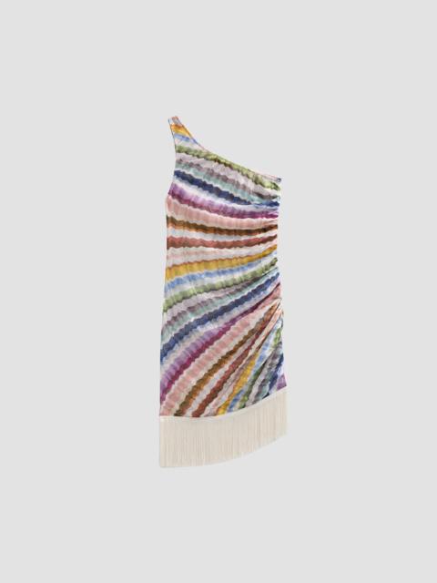 Missoni Women's Tie-Dye Stripe One-Shoulder Mini Dress - Multicolor