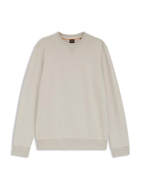 BOSS LOGO-PATCH SWEATSHIRT IN COTTON TERRY