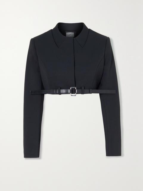 COPERNI Cropped Belted Stretch-crepe Jacket