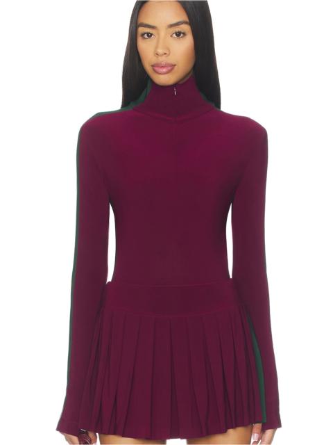 NORMA KAMALI Side Stripe Turtleneck Bodysuit