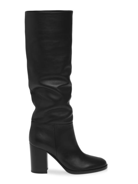 Gianvito Rossi Santiago Leather Knee Boots black