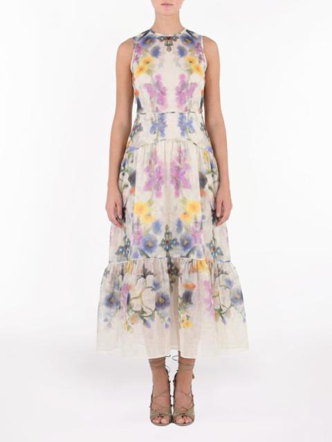 Marchesa RAMIE HIGH NECK TIERED MAXI DRESS