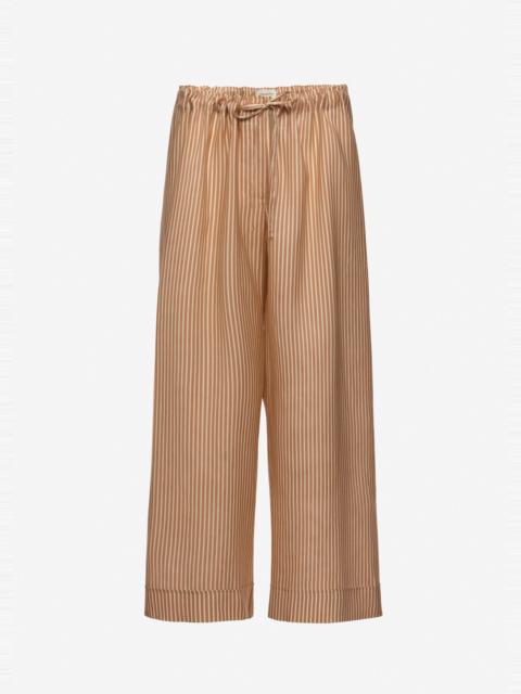 MAGDA BUTRYM Striped culotte trousers in brown