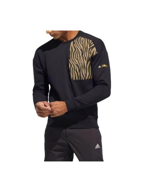 adidas Subject Printing Sports Pullover Long Sleeves Black HE7322