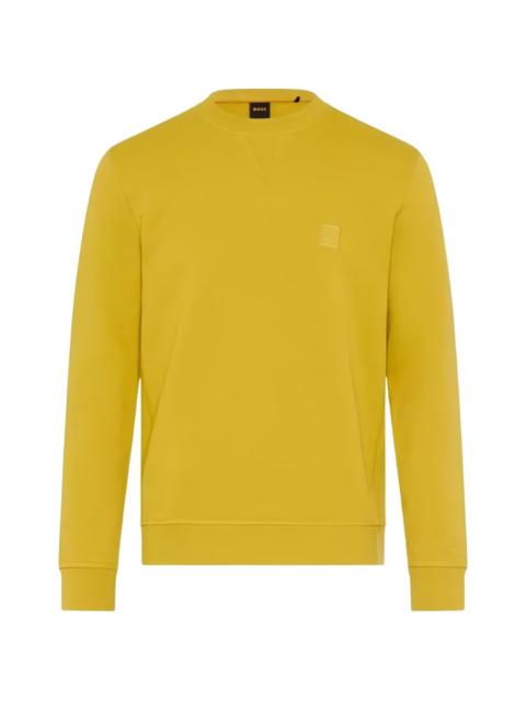 BOSS square-patch crew-neck sweatshirt
