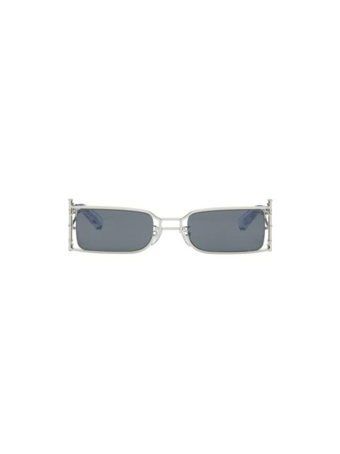 FENG CHEN WANG SSENSE Exclusive Silver Bamboo Sunglasses