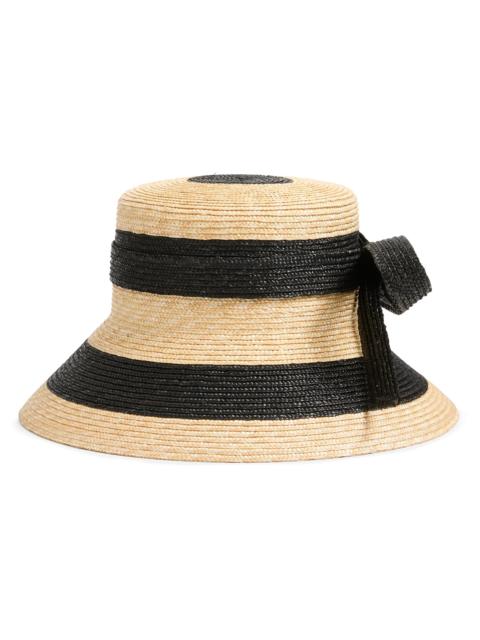 Valentino Men's VLogo Signature Straw Bucket Hat - Black Natural