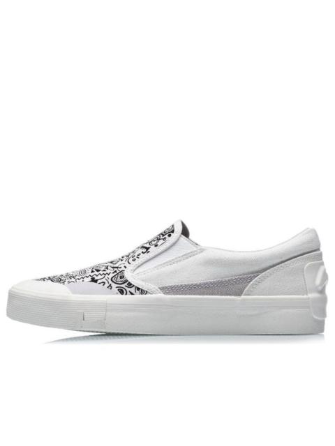 (WMNS) Li-Ning SLIP-ON 'White Grey' AECR014-1