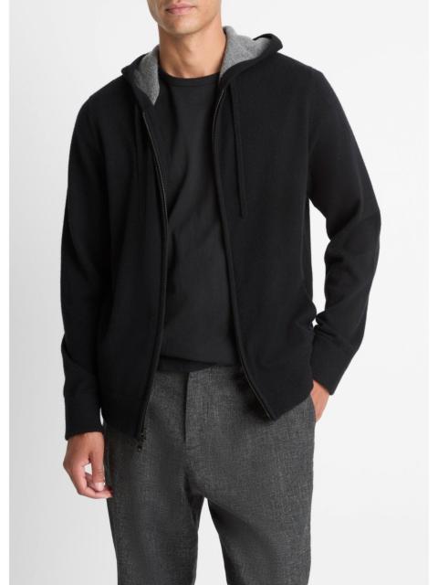 Vince Cashmere Zip-Front Hoodie
