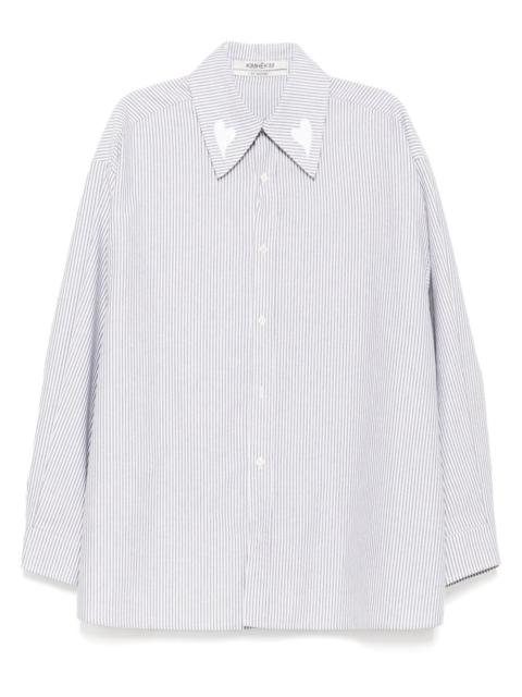 KIMHĒKIM heart patched balloon shirt