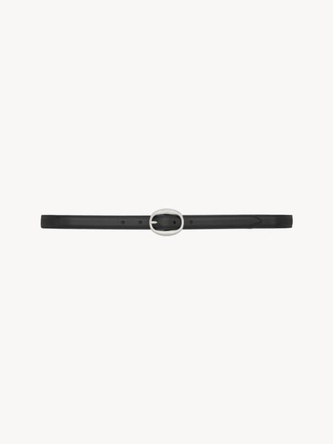 SAINT LAURENT OVAL BUCKLE BELT IN SMOOTH LEATHER