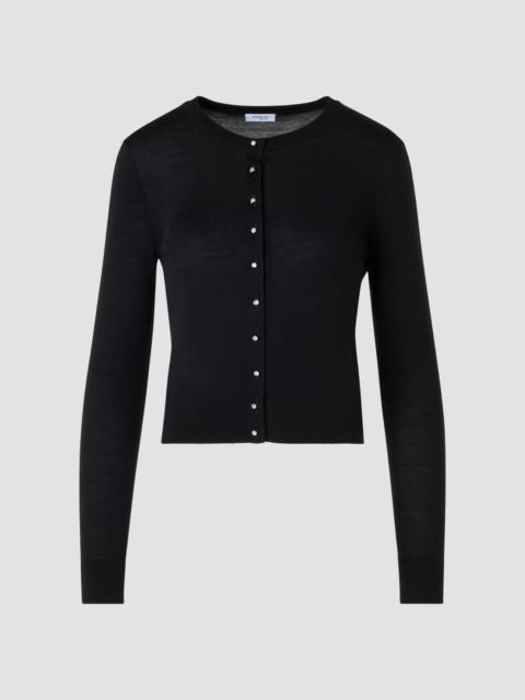 AKRIS Women's Merino Wool Crewneck Cardigan - Black