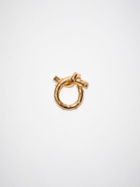 Brass knot ring - Gold