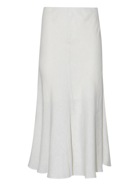 Brunello Cucinelli Fit And Flare Midi Skirt - Coconut Milk