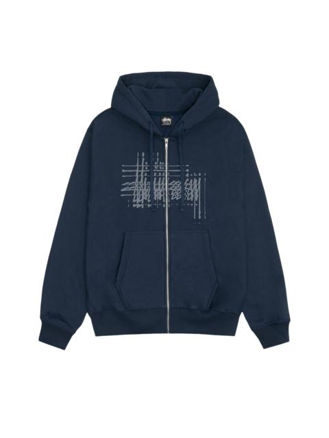 Stussy Refracted Zip Hoodie 'Navy'