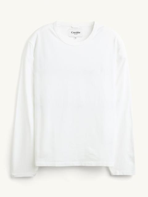 Corridor GARMENT DYE LS TEE - WHITE