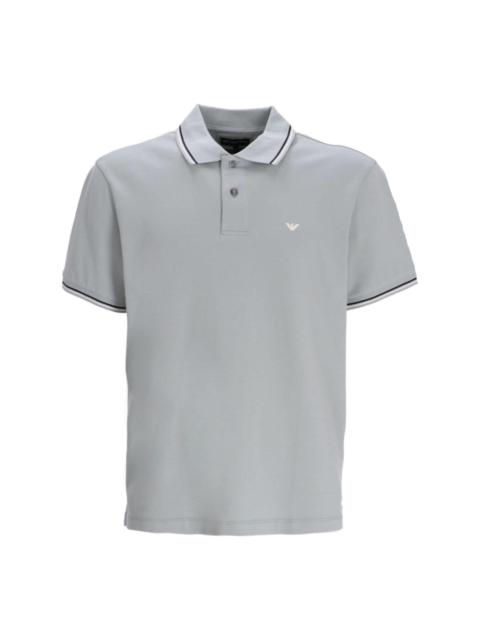 logo-embroidered cotton polo shirt