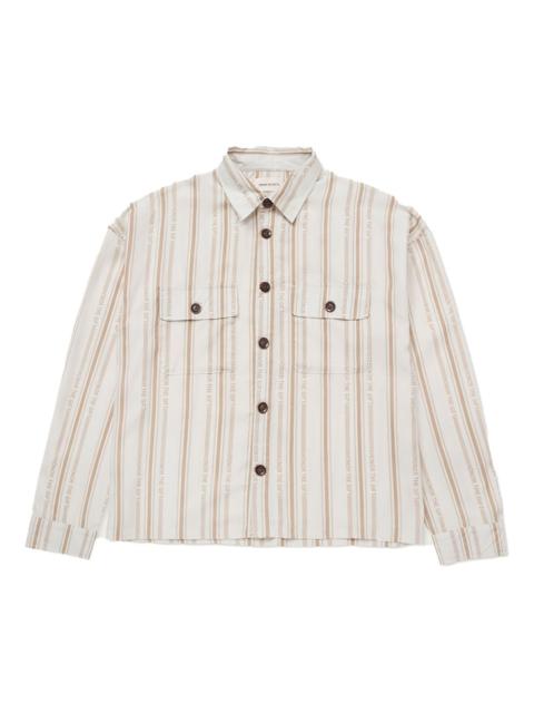 HONOR THE GIFT stripe woven button-up shirt