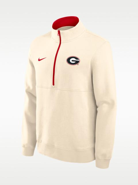 Nike Georgia Primetime Primary Logo Men's Nike College 1/2-Zip Crew