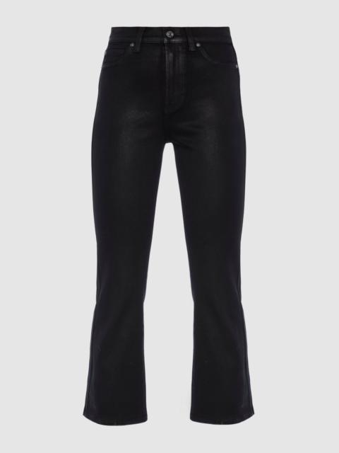 7 For All Mankind High Waist Slim Kick in Coated Black