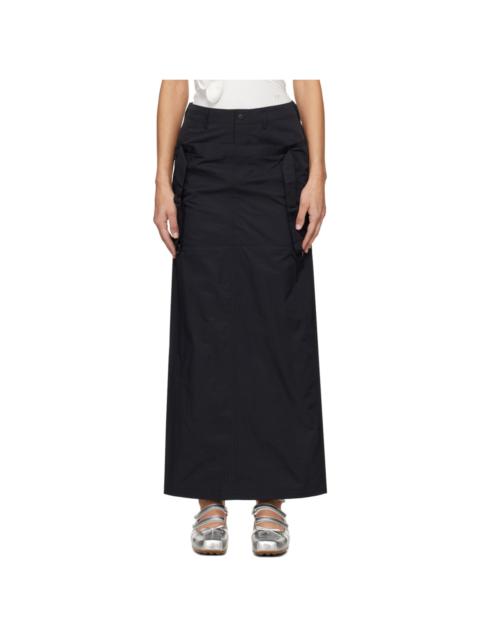 OPEN YY Black Layered Maxi Skirt