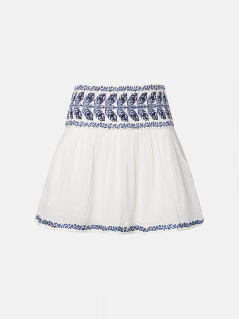Isabel Marant Étoile Picadilia embroidered cotton miniskirt