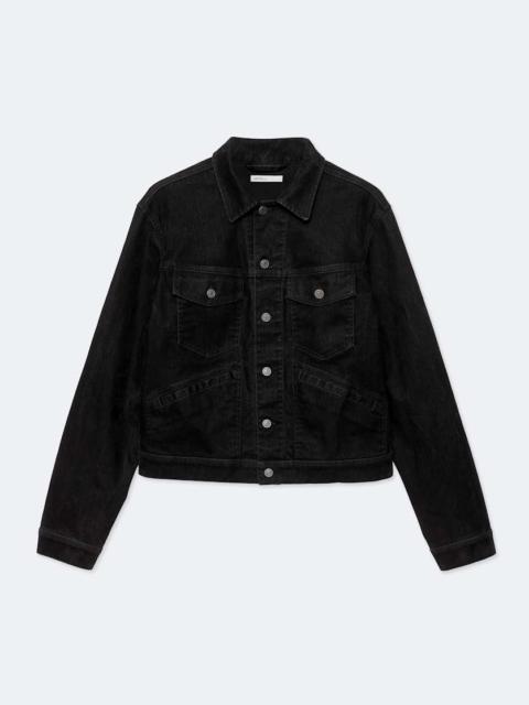 ALLSAINTS FLOCKED DENIM TRUCKER JACKET