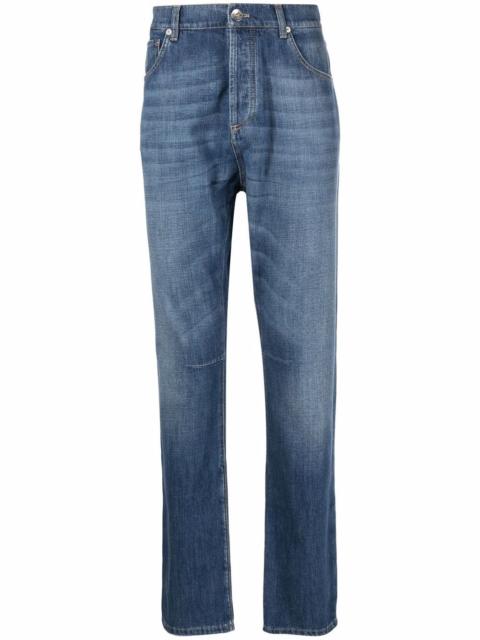 Brunello Cucinelli light-wash straight-leg jeans