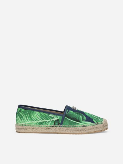 Printed canvas espadrilles