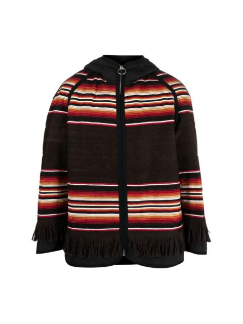 striped zip-up hoodie