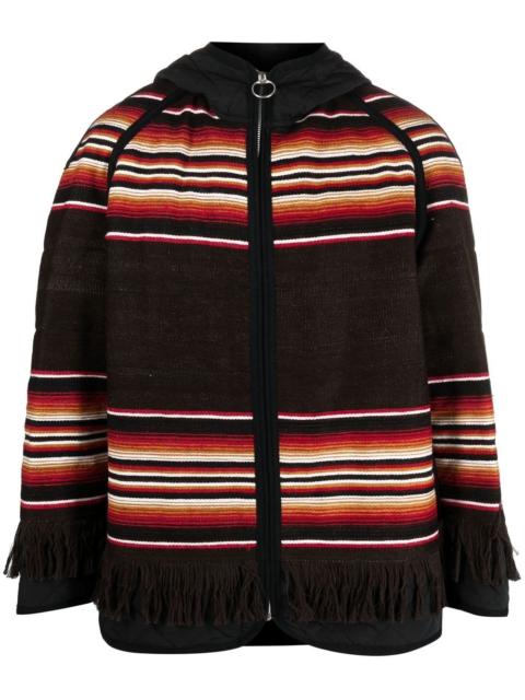 Junya Watanabe MAN striped zip-up hoodie