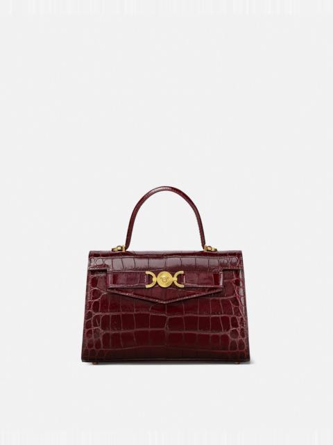 VERSACE Croc-Effect Medusa '95 Handbag