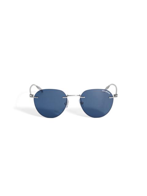 Montblanc ROUND SUNGLASSES WITH SILVER COL METAL FRAME