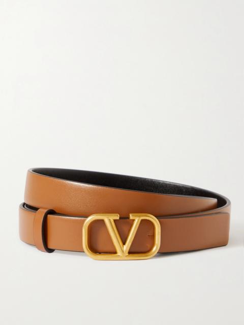 Valentino Vlogo Reversible Leather Belt