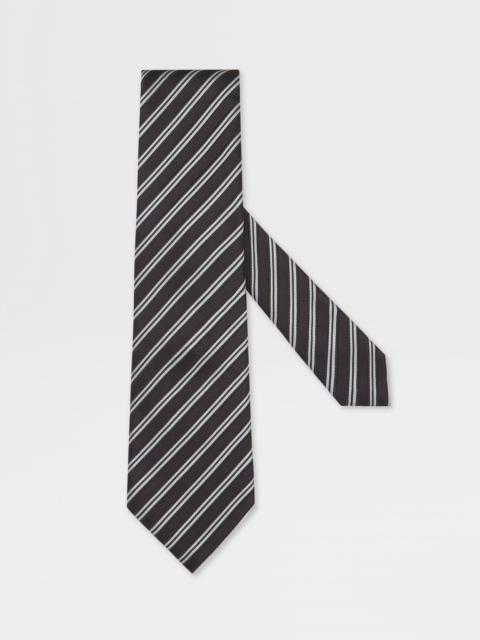 ZEGNA BLACK SILK TIE